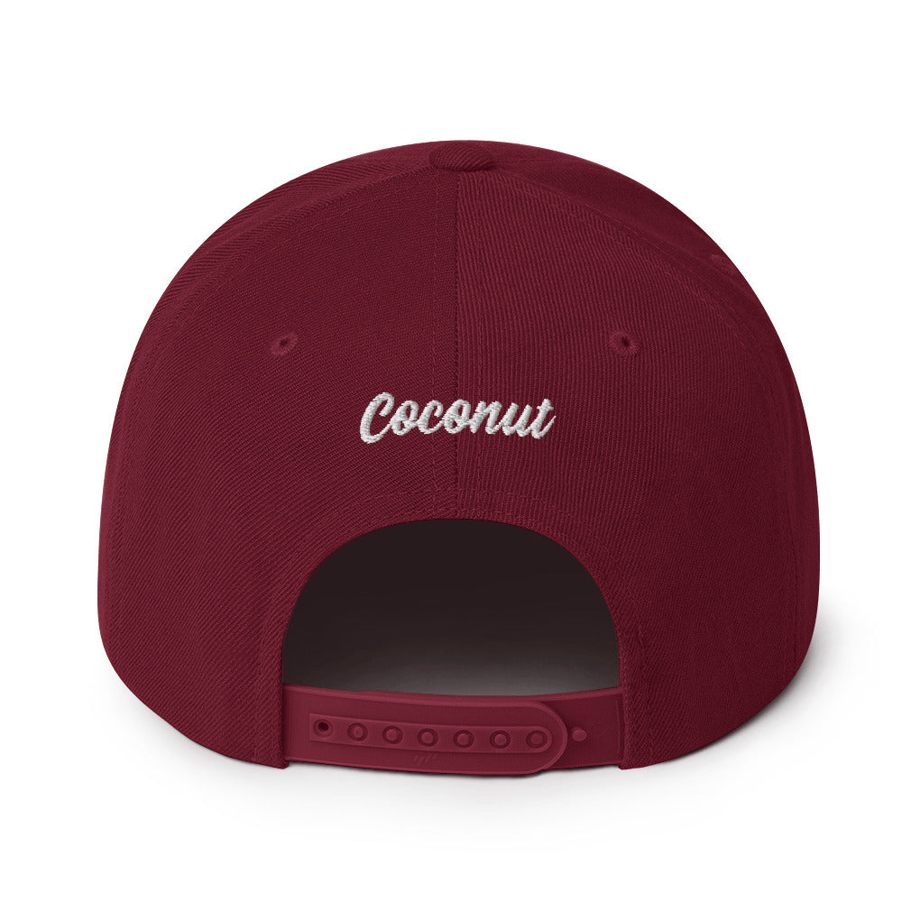 Coconut Kingdom Maroon Snapback Hat