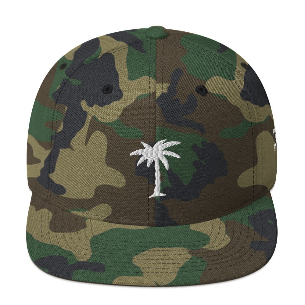 Coconut Kingdom Camo Palm Snapback Hat